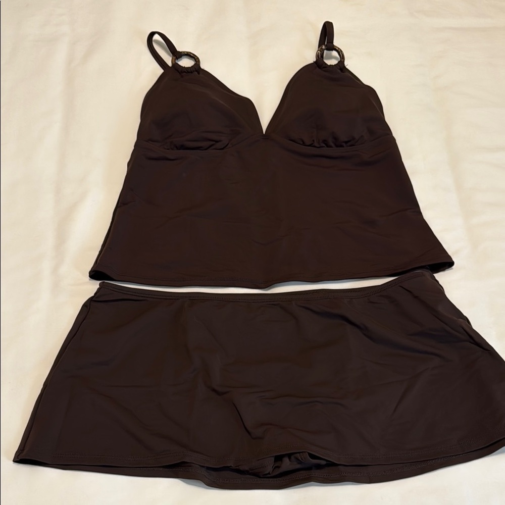 Brown Two-Piece Swimsuit